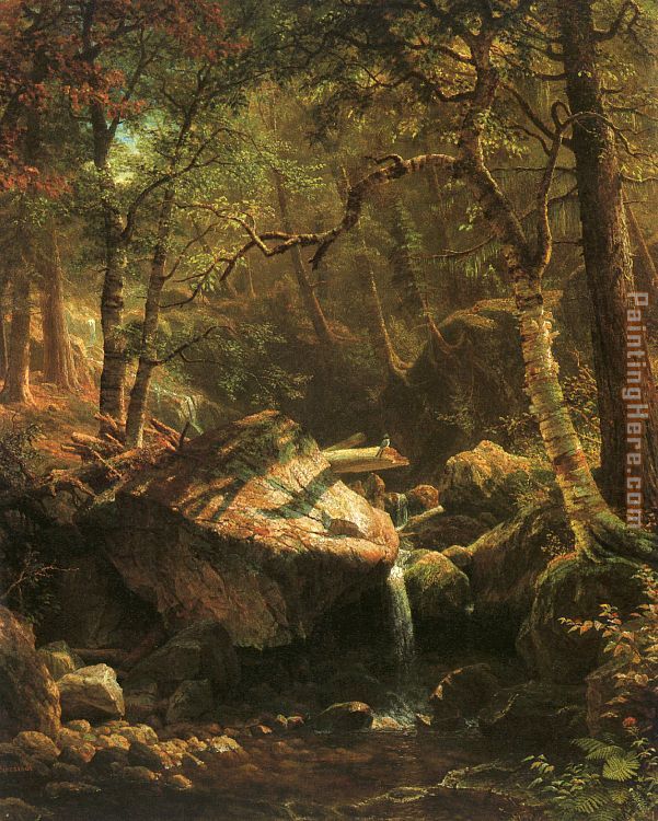 The Mountain Brook painting - Albert Bierstadt The Mountain Brook art painting